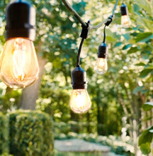 Load image into Gallery viewer, 24Ft Plug-In LED Outdoor String Lights Waterproof- Hanging, Dimmable 2W Vintage Edison Bulbs
