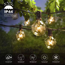Load image into Gallery viewer, 25 Ft Plug-In Outdoor String Light G40 Globe Patio Lights with 26 Edison Glass Bulbs Hanging Light
