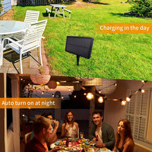 Carregar imagem no visualizador da galeria, 27 Ft Pro - Globe Solar LED Outdoor String Lights – Waterproof, G40 Retro Edison Filament Bulbs -Warm White
