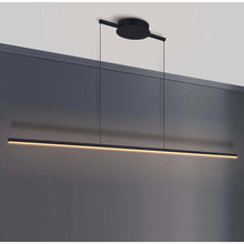 Load image into Gallery viewer, Zicbol Kitchen Island Pendant Lighting 40.94 Inch Linear Light Fixture Chandelier 16W 3000K Warm Light Dimmable LED Hanging Light Fixture for Dining Room, Kitchen, Breakfast Bar, Living Room Black
