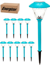 Cargar imagen en el visor de la galería, Energizer 10 Pack Solar LED Pathway Lights Outdoor-Stainless Steel
