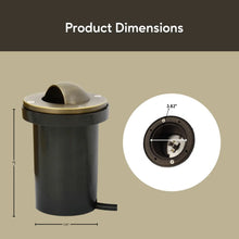 Carregar imagem no visualizador da galeria, In-Ground Well Modern Lighting Fixtures with Brass Cover (Half Moon)
