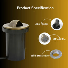 Carregar imagem no visualizador da galeria, In-Ground Well Modern Lighting Fixtures with Brass Cover (Half Moon)
