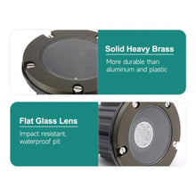 Load image into Gallery viewer, Brass Inground Lights for MR16 Bulbs with Brass and PVC Construction
