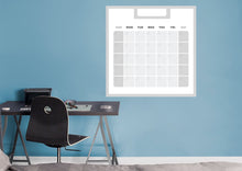 Load image into Gallery viewer, Calendars: Grey Square Modern One Month Calendar Dry Erase - Removable Adhesive Decal
