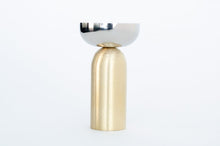 Load image into Gallery viewer, Brass and Nickel &quot;Pedestal Bowl&quot; Round Wall Hook
