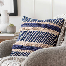Load image into Gallery viewer, Labrador Navy Diamond Chevron Throw Pillow

