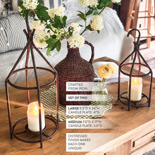 Carregar imagem no visualizador da galeria, Vintage Inspired Open Cage Candle Lanterns, Set of Two
