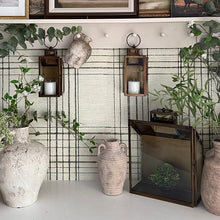 Carregar imagem no visualizador da galeria, Rustic Bronze Tempered Glass Lanterns, Set of Three
