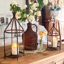 Carregar imagem no visualizador da galeria, Vintage Inspired Open Cage Candle Lanterns, Set of Two
