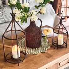 Carregar imagem no visualizador da galeria, Vintage Inspired Open Cage Candle Lanterns, Set of Two
