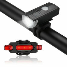 Carregar imagem no visualizador da galeria, LED Bike Light Set with USB Rechargeable Headlight and Taillight
