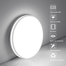 Cargar imagen en el visor de la galería, Eco LED Flush Mount Ceiling Light - 10.2 inches- Square, 20W, 1850LM, IP44 Waterproof, 5000K Daylight White - Ideal for Home and Office Lighting
