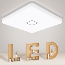 Cargar imagen en el visor de la galería, Modern and Energy-Efficient 11 Inch Square LED Flush Mount Ceiling Lights - 18W, 1800LM, 5000K, and AC100-277V for Bright and Versatile Lighting
