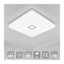 Cargar imagen en el visor de la galería, Modern and Energy-Efficient 11 Inch Square LED Flush Mount Ceiling Lights - 18W, 1800LM, 5000K, and AC100-277V for Bright and Versatile Lighting
