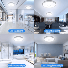 Cargar imagen en el visor de la galería, Upgrade Your Space with an Ultra-Bright 15-Inch Square LED Flush Mount Ceiling Light - 40W, 3800 Lumens, 5000K Daylight, Energy-Efficient, and IP44 Waterproof for Versatile, Sleek Design
