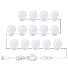 Load image into Gallery viewer, LED Mirror Light Bulbs with USB Touch Switch for Vanity &amp; Dressing Table
