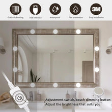 Load image into Gallery viewer, LED Mirror Light Bulbs with USB Touch Switch for Vanity &amp; Dressing Table
