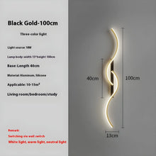 Carregar imagem no visualizador da galeria, LED Wall Lamp - Modern Minimalist Strip Light for Bedroom &amp; Living Room
