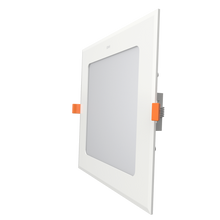 Cargar imagen en el visor de la galería, 6 Inch Slim Flat Panel Square LED Downlight 5CCT 2700K-6000K Tunable 12W 900lm White ETL Listed
