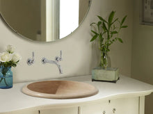 Load image into Gallery viewer, Light Beige Travertine Natural Stone Drop-in or Above Vanity Bathroom Sink
