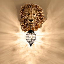 Load image into Gallery viewer, Lion Head Wall Lamp
