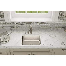 Load image into Gallery viewer, Elkay Lustertone 20-1/2&quot; Undermount Single Basin Stainless Steel Kitchen Sink with Basket Strainer Model:ELUH1814PD
