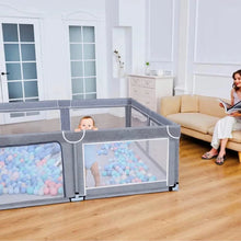 Load image into Gallery viewer, TODALE Baby Playpen for Toddler, Extra Large Baby Playard, Infant Safety Activity Center, Sturdy Babies Playpen  (Grey 70”×59”)
