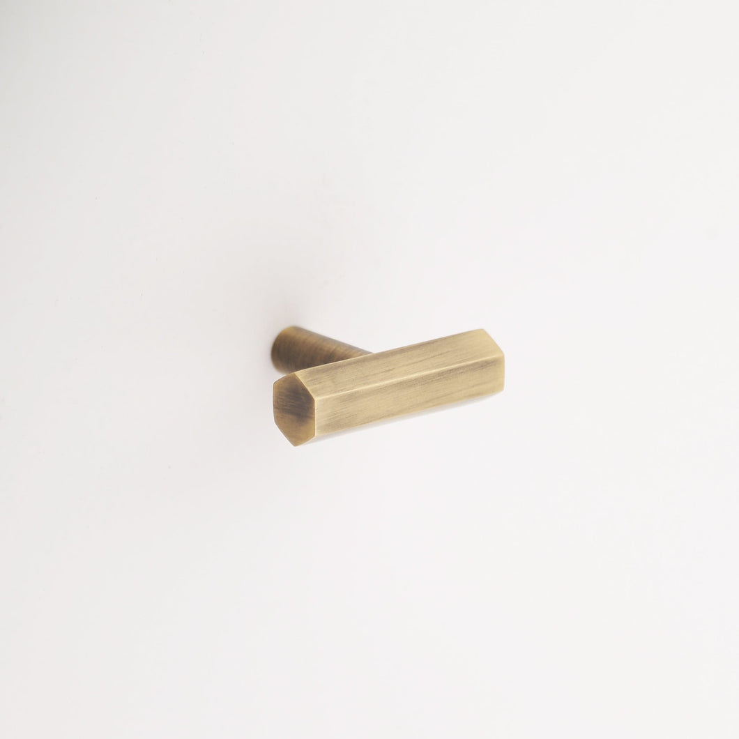 Madelyn Carter Cabinet Knobs & Handles Antique Brass Nora Solid Brass Cabinet Knob - Finger Pull