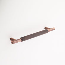 Load image into Gallery viewer, Madelyn Carter Cabinet Knobs &amp; Handles Antique Copper Grayson Knurled Solid Brass Drawer Pull
