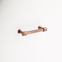 Load image into Gallery viewer, Madelyn Carter Cabinet Knobs &amp; Handles Antique Copper Liberty Solid Brass Drawer Pull - 3.75 Inch Centers
