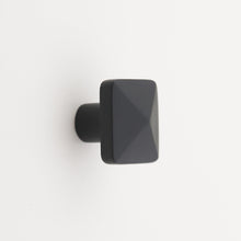 Load image into Gallery viewer, Madelyn Carter Cabinet Knobs &amp; Handles Matte Black Craftsman Pyramid Solid Brass Cabinet Knob
