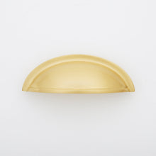 Load image into Gallery viewer, Madelyn Carter Cabinet Knobs &amp; Handles Satin Brass Lucy Cup Solid Brass Drawer Pull - 3 Inch Centers
