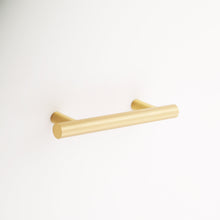 Load image into Gallery viewer, Madelyn Carter Cabinet Knobs &amp; Handles Satin Brass Sebastian Solid Brass Drawer Pull - 3.75 In Centers
