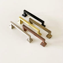 Load image into Gallery viewer, Madelyn Carter Cabinet Knobs &amp; Handles Victor Solid Brass Drawer Pull - 4 Inch Centers

