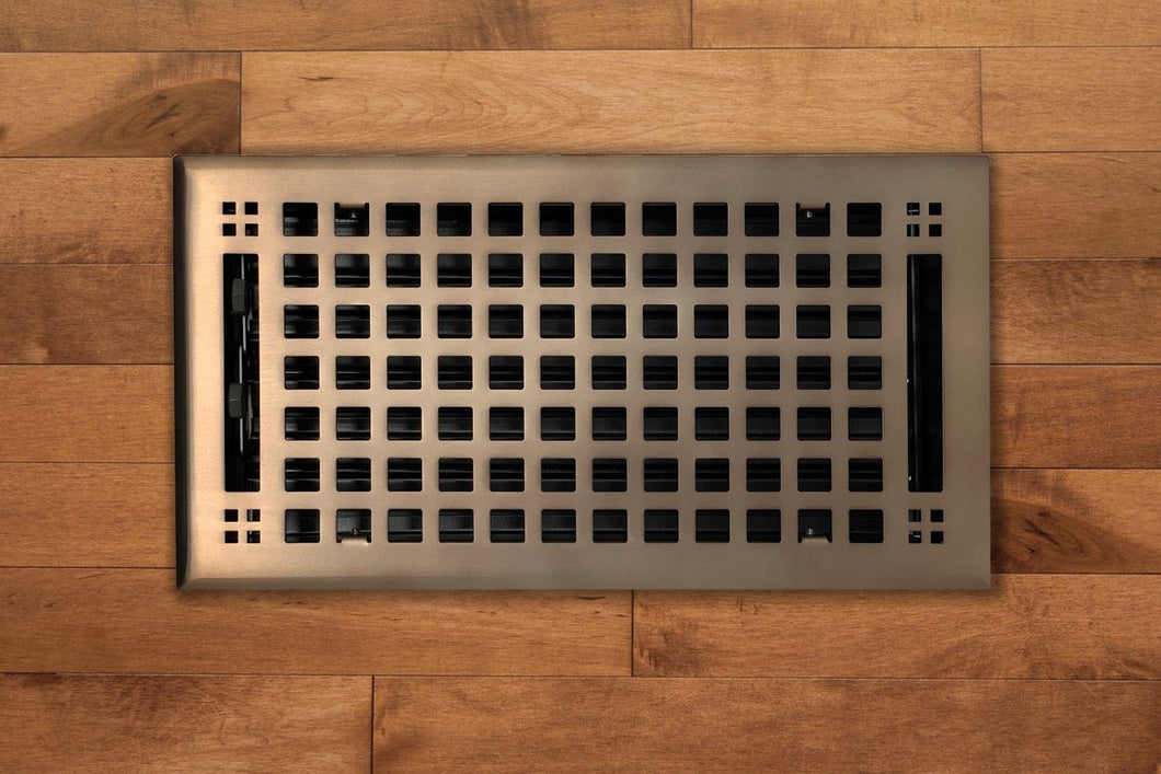 Madelyn Carter Vents & Flues 2 x 10 (Overall: 3.625 x 11.375) Steel Artisan Vent Covers - Oil Rubbed Bronze