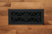 Load image into Gallery viewer, Madelyn Carter Vents &amp; Flues 2 x 10 (Overall: 3.75 x 11.5) Cast Aluminum Empire Vent Cover - Black
