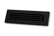 Load image into Gallery viewer, Madelyn Carter Vents &amp; Flues 2 x 10 (Overall 3.75 x 11.5) Cast Aluminum Linear Bar Vent Covers - Black
