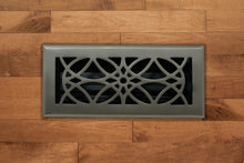 Load image into Gallery viewer, Madelyn Carter Vents &amp; Flues 2 x 10 (Overall: 3.75 x 11.5) Cast Brass Empire Vent Cover - Brushed Nickel
