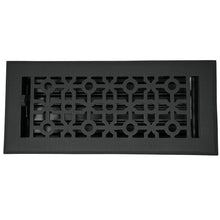 Load image into Gallery viewer, Madelyn Carter Vents &amp; Flues 4 x 10 (Overall: 5.25 x 11.5) Cast Aluminum Cathedral Vent Cover - Black
