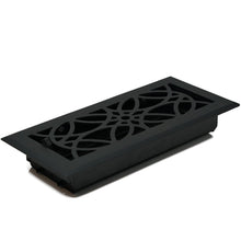 Load image into Gallery viewer, Madelyn Carter Vents &amp; Flues 4 x 12 (Overall: 5.25 x 13.5) Cast Aluminum Empire Vent Cover - Black
