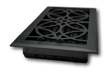 Load image into Gallery viewer, Madelyn Carter Vents &amp; Flues 6 x 10 (Overall: 7.25 x 11.5) Cast Aluminum Empire Vent Cover - Black
