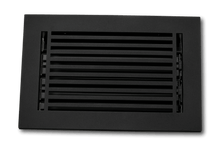 Load image into Gallery viewer, Madelyn Carter Vents &amp; Flues 6 x 12 (Overall 7.25 x 13.5) Cast Aluminum Linear Bar Vent Covers - Black
