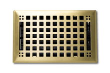 Load image into Gallery viewer, Madelyn Carter Vents &amp; Flues 6 x 12 (Overall: 7.25 x 13.5) Steel Artisan Vent Covers - Brushed Brass

