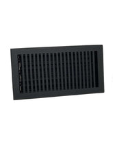 Load image into Gallery viewer, Madelyn Carter Vents &amp; Flues 6 x 14 (Overall: 7.25 x 15.5) Cast Aluminum Contemporary Vent Covers - Black
