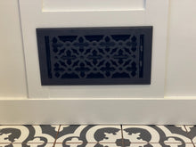 Load image into Gallery viewer, Madelyn Carter Vents &amp; Flues Cast Aluminum Gothic Vent Cover - Black
