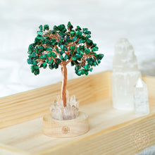 Load image into Gallery viewer, Malachite Anxiety Tree Lamp
