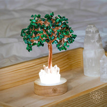 Load image into Gallery viewer, Malachite Anxiety Tree Lamp

