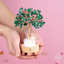 Load image into Gallery viewer, Malachite Anxiety Tree Lamp
