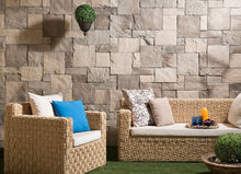 Carregar imagem no visualizador da galeria, Ashlar Pattern Petra Olive Manufactured Stone Handmade Veneer - Livfloors Collection
